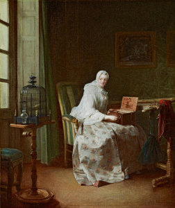 Jean-Siméon Chardin - Lady with a Bird-Organ, 1753 (?)