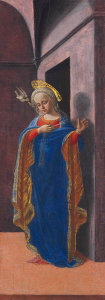 Fra Filippo Lippi - The Annunciation (detail: right panel), ca. 1440