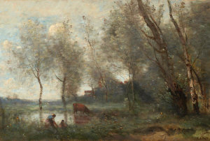 Jean-Baptiste-Camille Corot - The Pond, ca. 1868–70