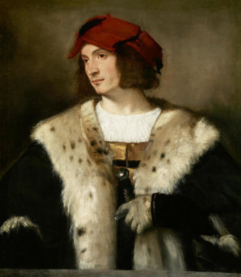 Titian - Portrait of a Man in a Red Cap, ca. 1510