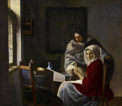 Johannes Vermeer - Girl Interrupted at Her Music, ca. 1658-59
