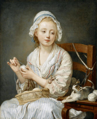 Jean-Baptiste Greuze - The Wool Winder, ca. 1759