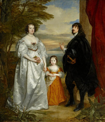 Anthony van Dyck - James Stanley, Lord Strange, Later Seventh Earl of Derby, with His Wife, Charlotte, and Their Daughter, ca. 1636